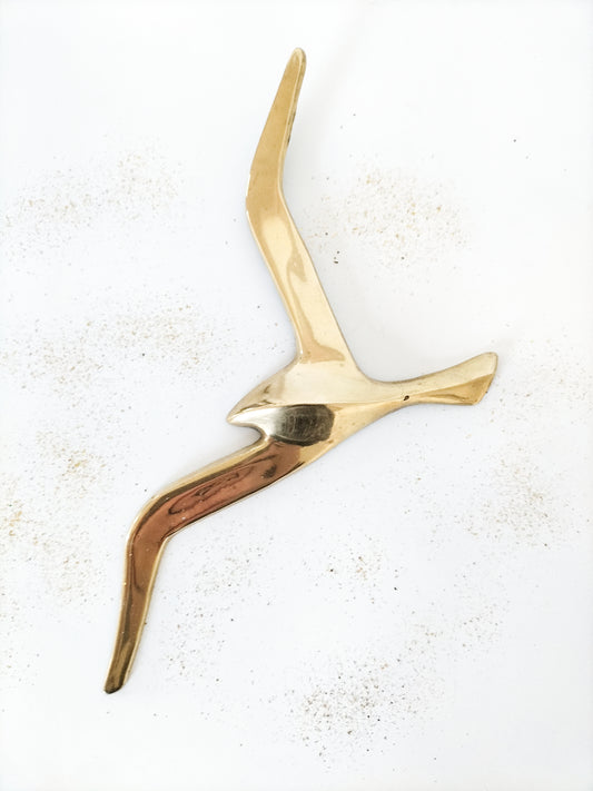 Oiseau mural en laiton